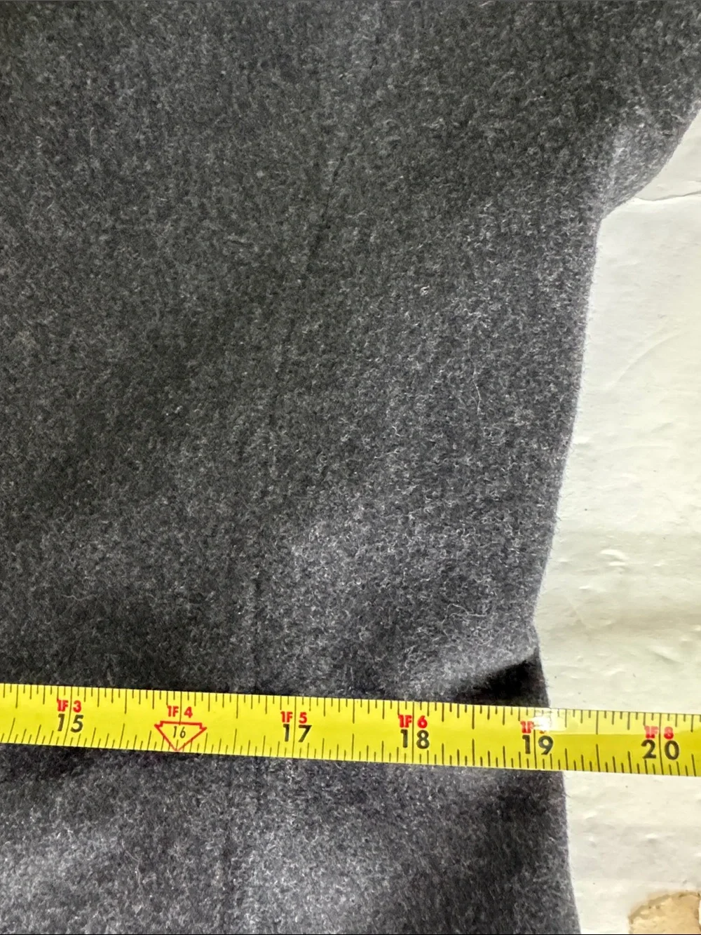 Anne Klein black dark Charcoal Gray Tailored Trench car Coat 100% wool winter